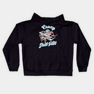 Crazy Stunt Pilot Aviator Pilot Gift Kids Hoodie